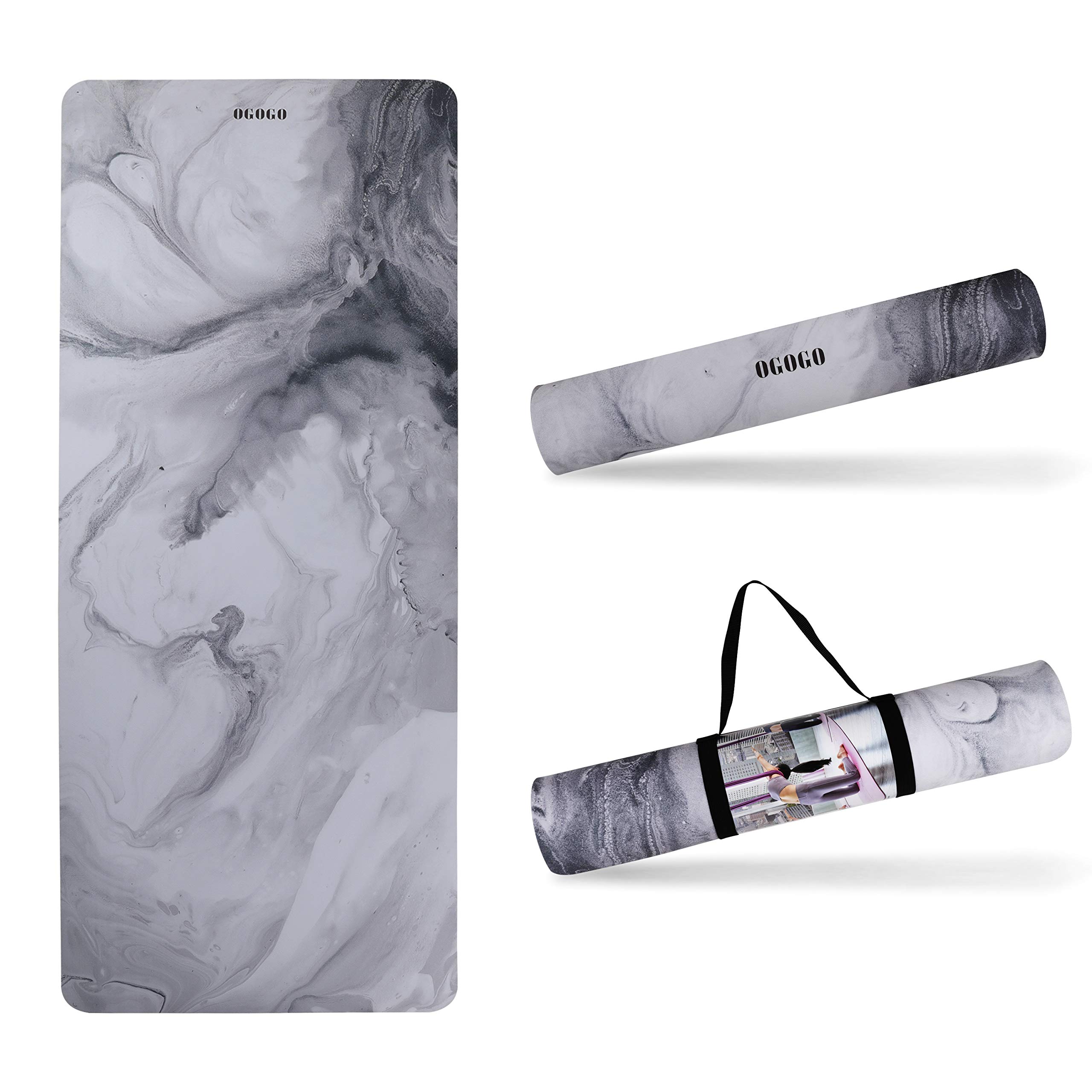 OGOGO Yoga Mat - Thick Non Slip Yoga Mat for Women and Men, ECO-Friendly Yoga Mat with Strap for Home Fitness Exercise Workout Pilate